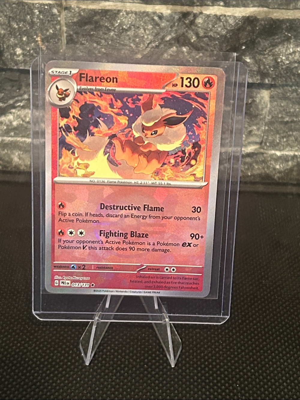 Pokemon Flareon Pokeball Holo 013/131 from Prismatic Evolution Set M/NM